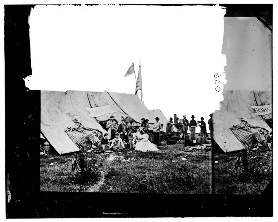 White House Landing, Virginia. Michigan & Pennsylvania Relief Association camp LOC cwpb.01806