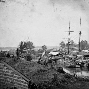White House Landing, Va. Supply vessels at anchor