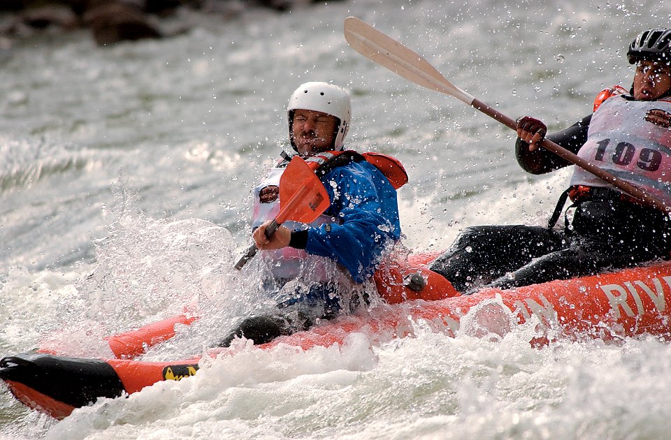 White water kayaking competition