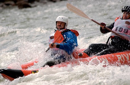 White water kayaking competition photo