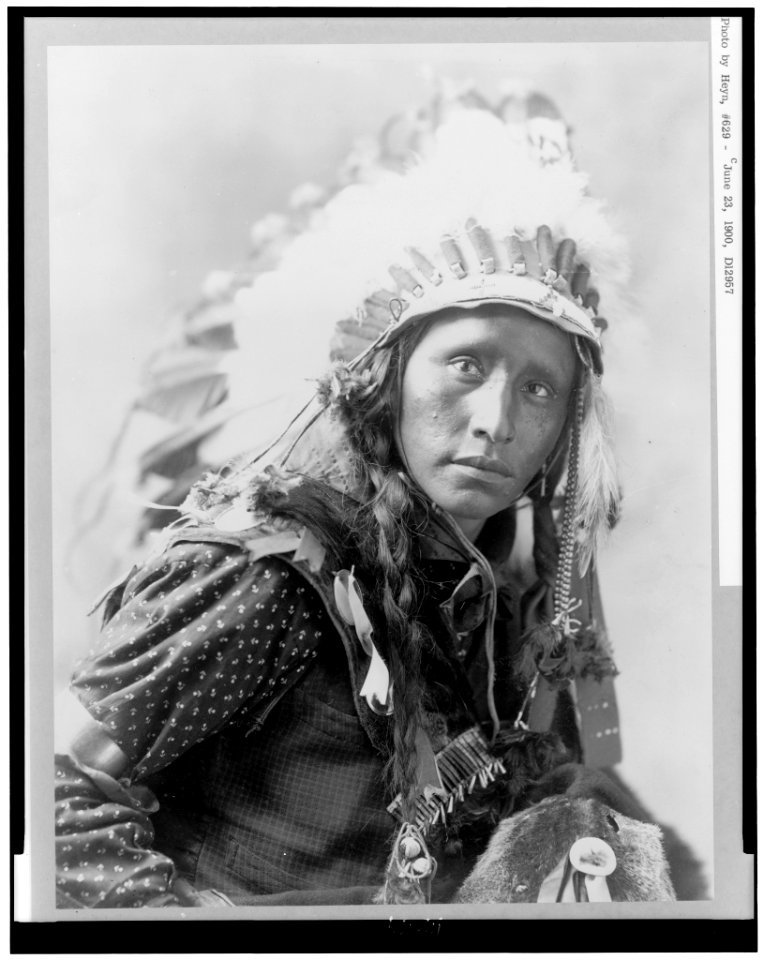 White War Bonnet, head-and-shoulders portrait, facing right LCCN96507926