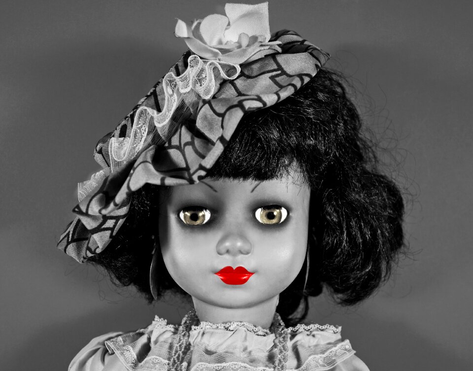 Portrait eyes lips