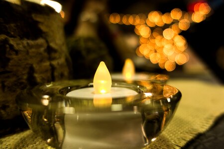 Candlelight glow brown candle