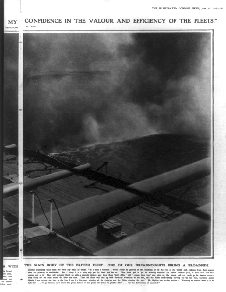 Why the German high seas fleet evaded ... the British fleet- on of our dreadnoughts firing a broadside LCCN2004667847