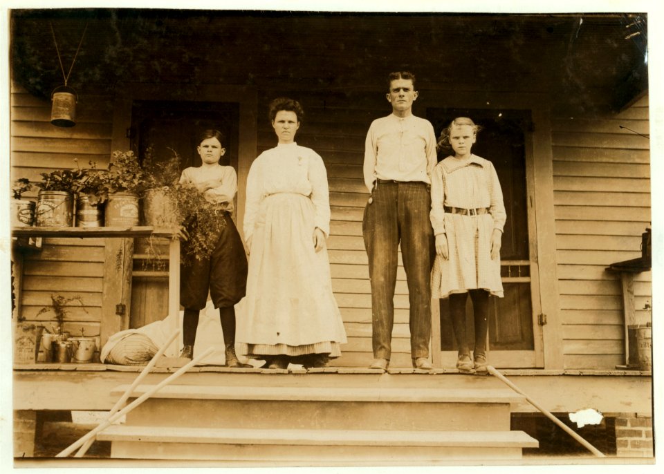 Widow in the mill. Girl at home. The McFarland Family, Winona Miss. Cotton Mills. Mother and sons work in the mill. The girl keeps house. Youngest boy has been in the mill five years. LOC nclc.02116
