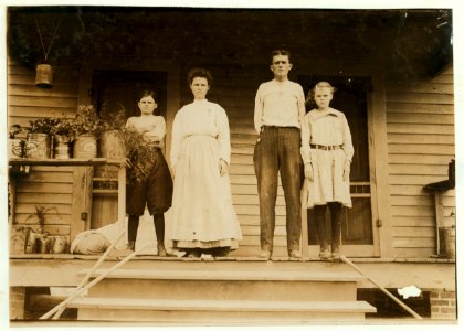 Widow in the mill. Girl at home. The McFarland Family, Winona Miss. Cotton Mills. Mother and sons work in the mill. The girl keeps house. Youngest boy has been in the mill five years. LOC nclc.02116