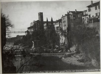 Wiederaufbau der von d.Ital.gespr.Ponte del Diavolo in Cividale 2.2.18. (BildID 15614530) photo