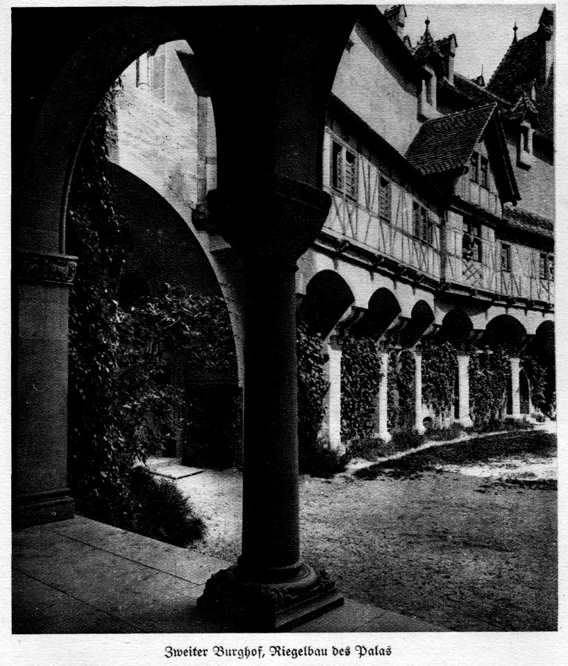 Wiederaufbau Burg Kreuzenstein Riegelbau dgE 1925