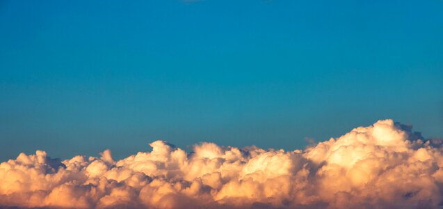 Blue panorama the clouds
