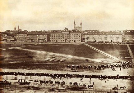 Wien 01 Paradeplatz am Josestaedter Glacis 1860