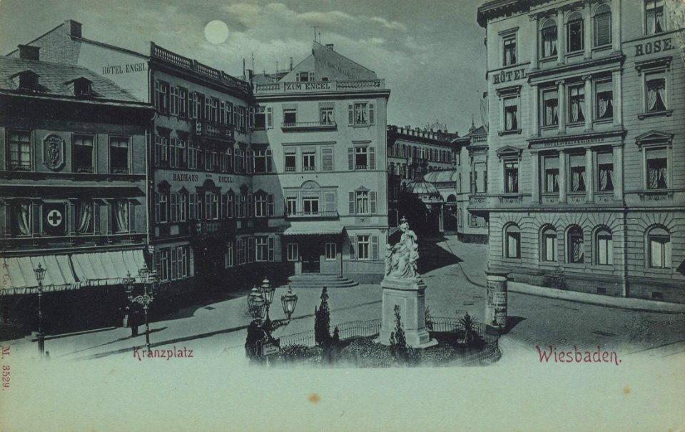 Wiesbaden, Hessen - Kranzplatz (2) (Zeno Ansichtskarten)