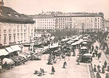 Wien Obstmarkt um 1880