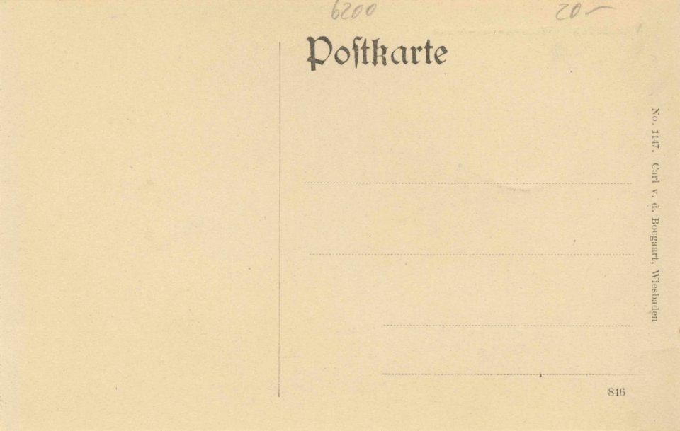 Wiesbaden, Hessen - Wilhelms-Heilanstalt (back) (Zeno Ansichtskarten)