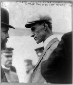 Wilbur Wright after flight LCCN2002721439