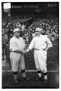 Wilbert Robinson, manager, Brooklyn NL & Bill Carrigan, manager, Boston AL at 1916 World Series (baseball) LCCN2014702919