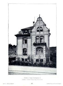 Wilhelm Kick, Einfache Neubauten, Stuttgart 1890, Wohnhaus in Stuttgart, Relenbergstraße 82, Architekten Eisenlohr & Weigle, Königliche Bauräte aus Stuttgart photo