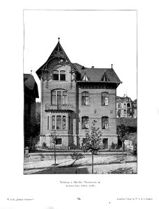 Wilhelm Kick, Einfache Neubauten, Stuttgart 1890, Wohnhaus in Elberfeld, Victoriastraße 45, Architekt Peter Schulde aus Elberfeld