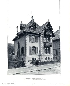 Wilhelm Kick, Einfache Neubauten, Stuttgart 1890, Wohnhaus in Stuttgart, Relenbergstraße 76, Architekten Eisenlohr & Weigle, Königliche Bauräte aus Stuttgart photo