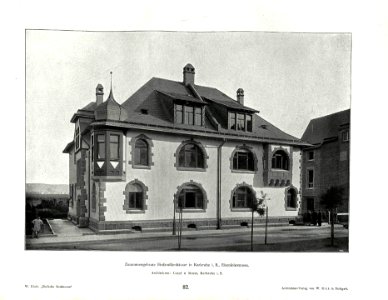 Wilhelm Kick, Einfache Neubauten, Stuttgart 1890, Zusammengebaute Einfamilienhäuser in Karlsruhe, Eisenlohrstraße, Architekten Curjel & Moser aus Karlsruhe
