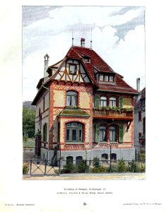 Wilhelm Kick, Einfache Neubauten, Stuttgart 1890, Wohnhaus in Stuttgart, Relenbergstraße 78, Architekten Eisenlohr & Weigle, Königliche Bauräte aus Stuttgart photo