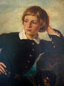 Wilhelm Sohn Ausschnitt (1830 - 1899) gemalt von Karl Ferdinand Sohn 1858