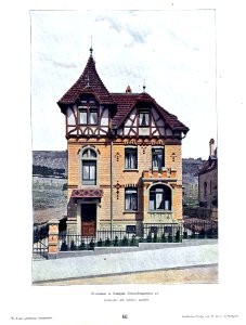 Wilhelm Kick, Einfache Neubauten, Stuttgart 1890, Wohnhaus in Stuttgart, Sonnenbergstraße 23, Architekt Alb. Schiller aus Stuttgart photo