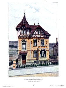 Wilhelm Kick, Einfache Neubauten, Stuttgart 1890, Wohnhaus in Stuttgart, Sonnenbergstraße 23, Architekt Alb. Schiller aus Stuttgart