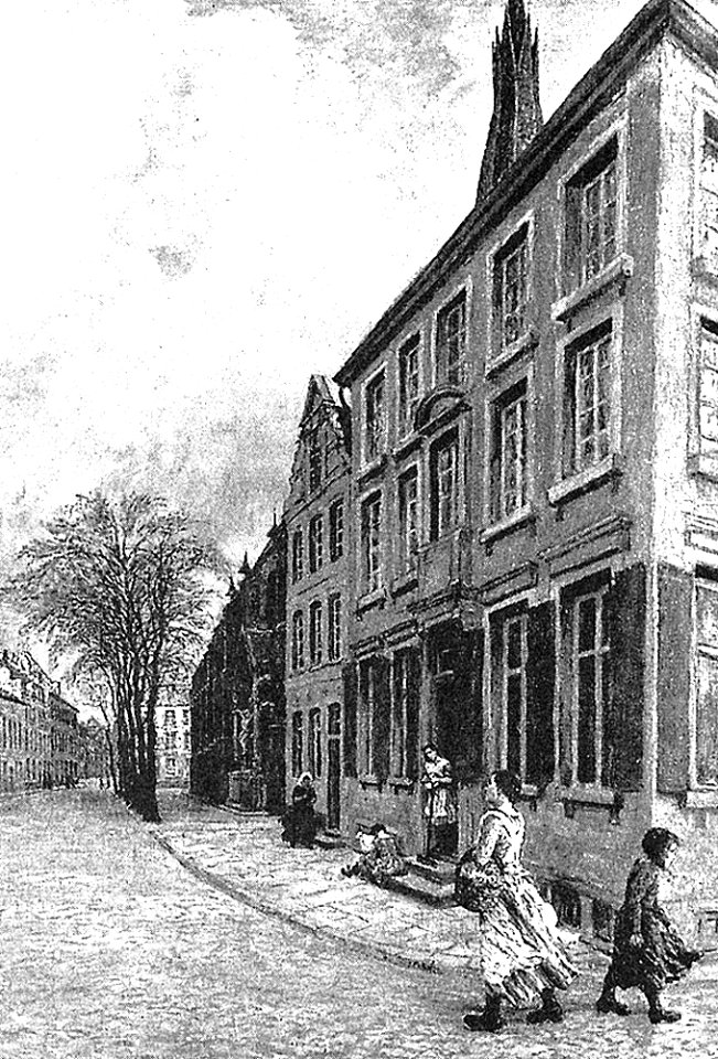 Wilhelm Schreuer (geb.1866, gest.1933), Düsseldorf, Haus Zur Stadt Rom und Douvenhaus (rechts)