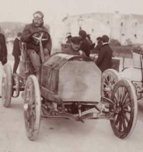 Wilhelm Werner pour la Coupe Roschild à Nice en 1903, lors de la quinzaine automobile