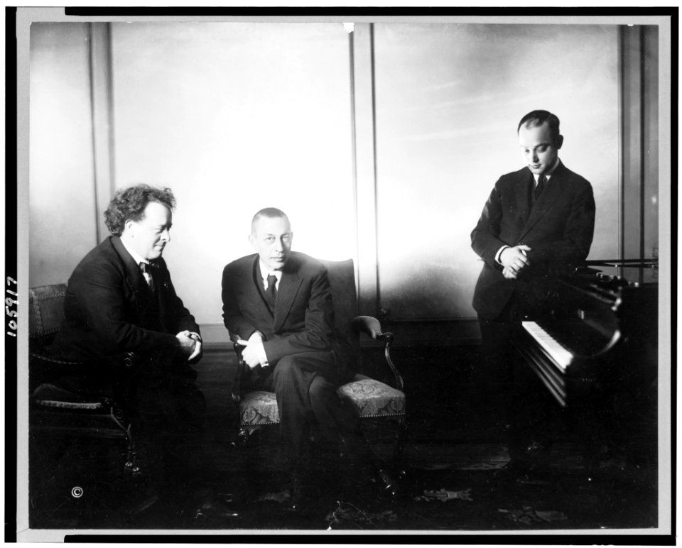Willem Mengelberg, Sergei Rachmaninoff, and Mischa Levitzki LCCN92512409