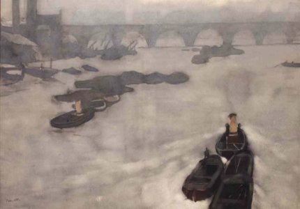 Willem Witsen Boats on the Thames in the fog London