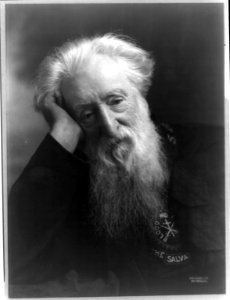 William Booth, half-length portrait, facing front; head resting on right hand; wearing Salvation Army uniform LCCN93511735