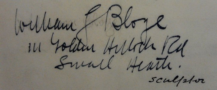 William Bloye autograph photo