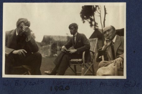 William Butler Yeats, Marc Allégret, André Gide by Lady Ottoline Morrell