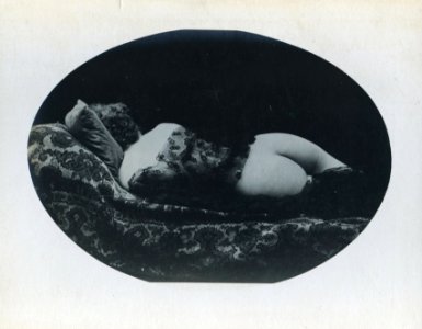 William Goldman, untitled (prostitute in brothel), 1892-1900, vintage gelatin silver print, 7.6 x 10.8 cm