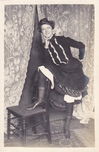 William Goldman, untitled (prostitute in brothel, lavishly dark clothed), 1892-1900, vintage gelatin silver print 05