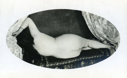 William Goldman, untitled (prostitute in brothel, lying on couch), 1892-1900, vintage gelatin silver print