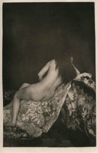 William Goldman, untitled (prostitute in brothel, sitting on couch), 1892-1900, vintage gelatin silver print