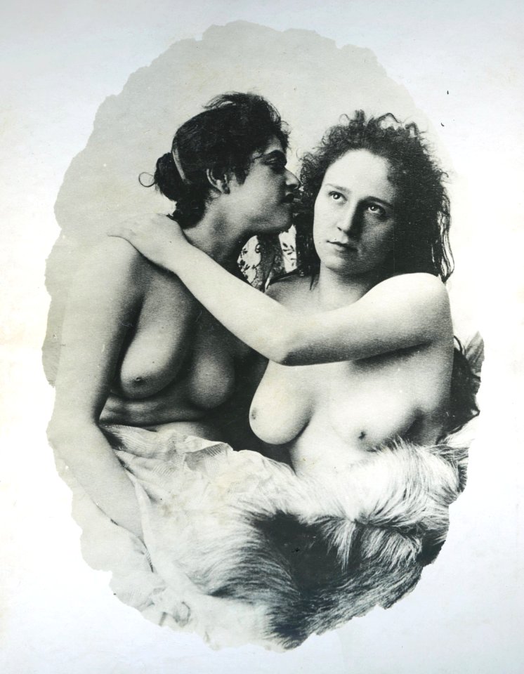 William Goldman, untitled (two prostitutes in brothel), 1892-1900, vintage gelatin silver print, 10.8 x 7.6 cm