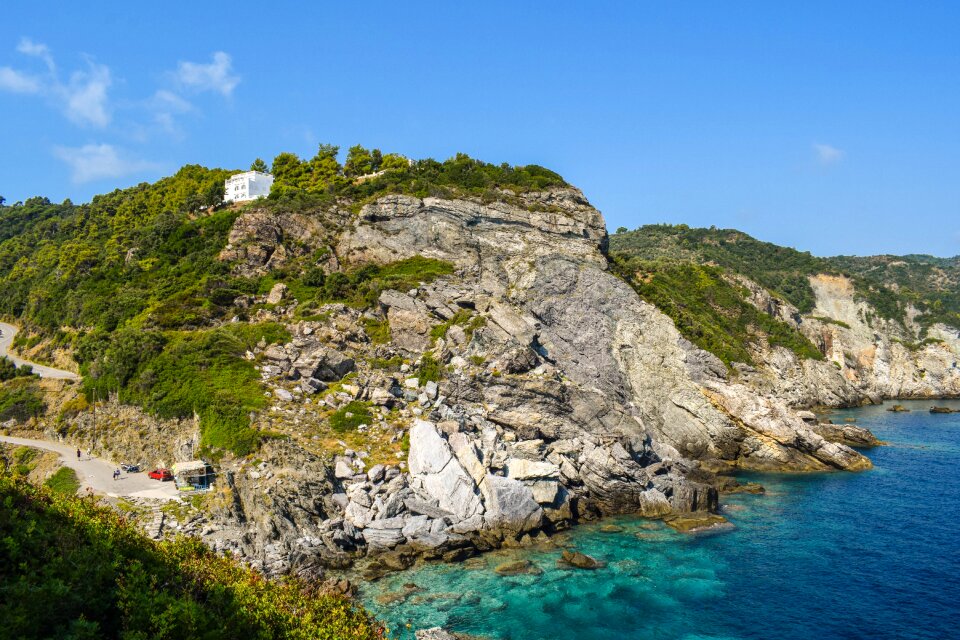 Landscape mountains coast