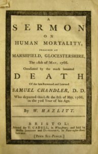 William Hazlitt sermon 1766
