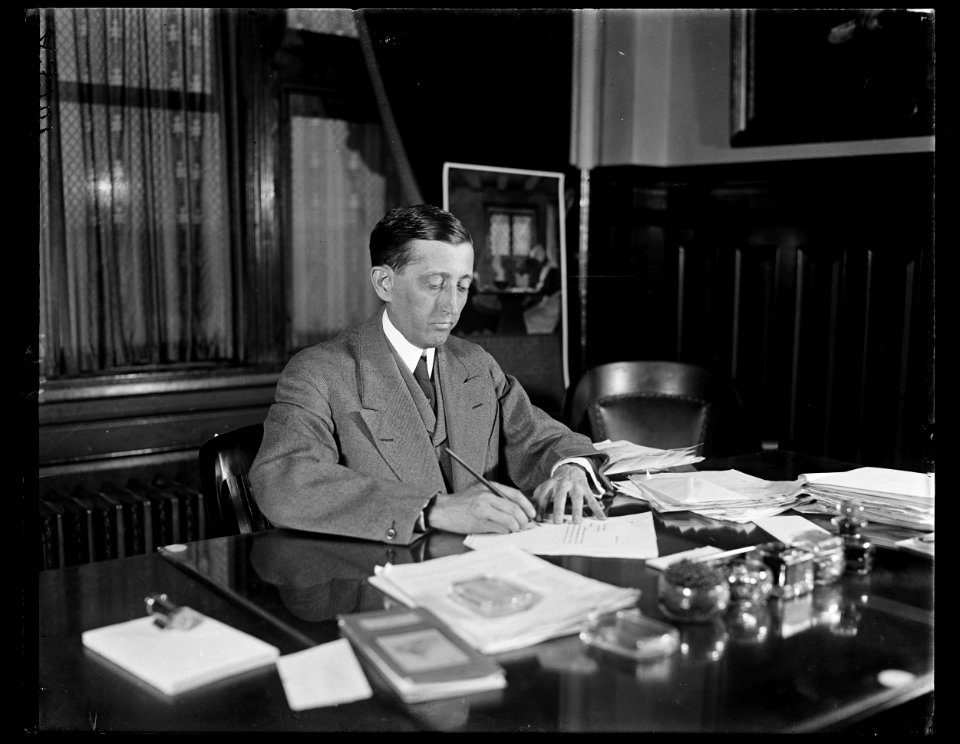 William Harrison Hays at desk LCCN2016890954