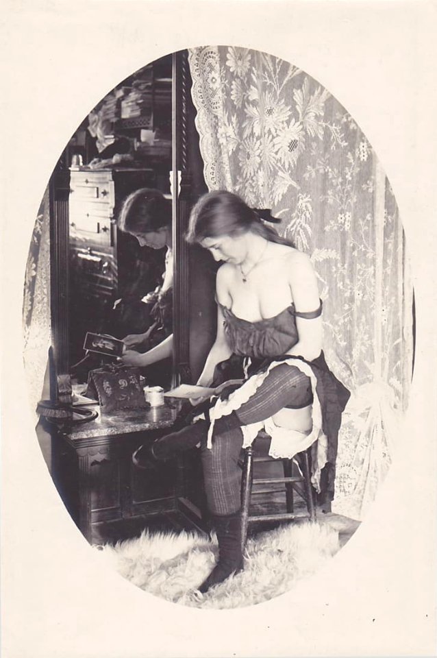 William Goldman, untitled (prostitute in brothel, lavishly dark clothed), 1892-1900, vintage gelatin silver print 03