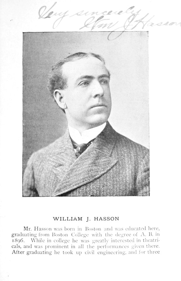 William J. Hasson, stage actor