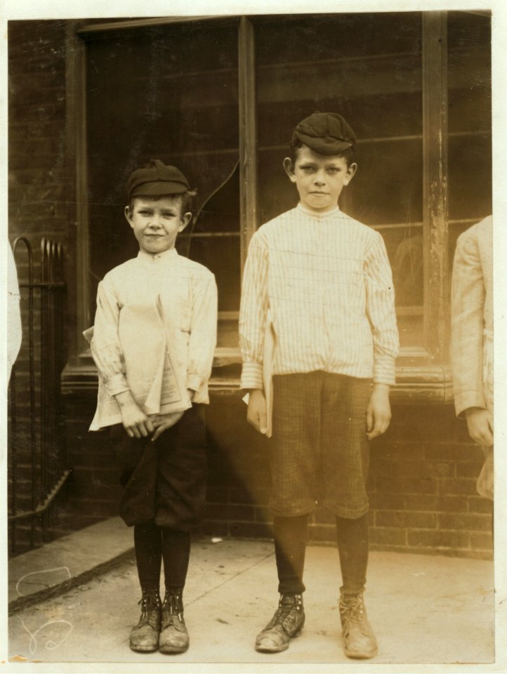William Lynch, 11 years of age, and Cornelius Lynch, 9 years of age, 607 ('606' crossed out) E. 6th Street. Newsboys. William has been selling papers 4 years, average earnings 25 cents per LOC nclc.03581