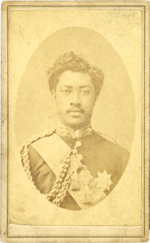 William Pitt Leleiohoku, photograph by Menzies Dickson, National Library of New Zealand