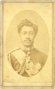 William Pitt Leleiohoku, photograph by Menzies Dickson, National Library of New Zealand