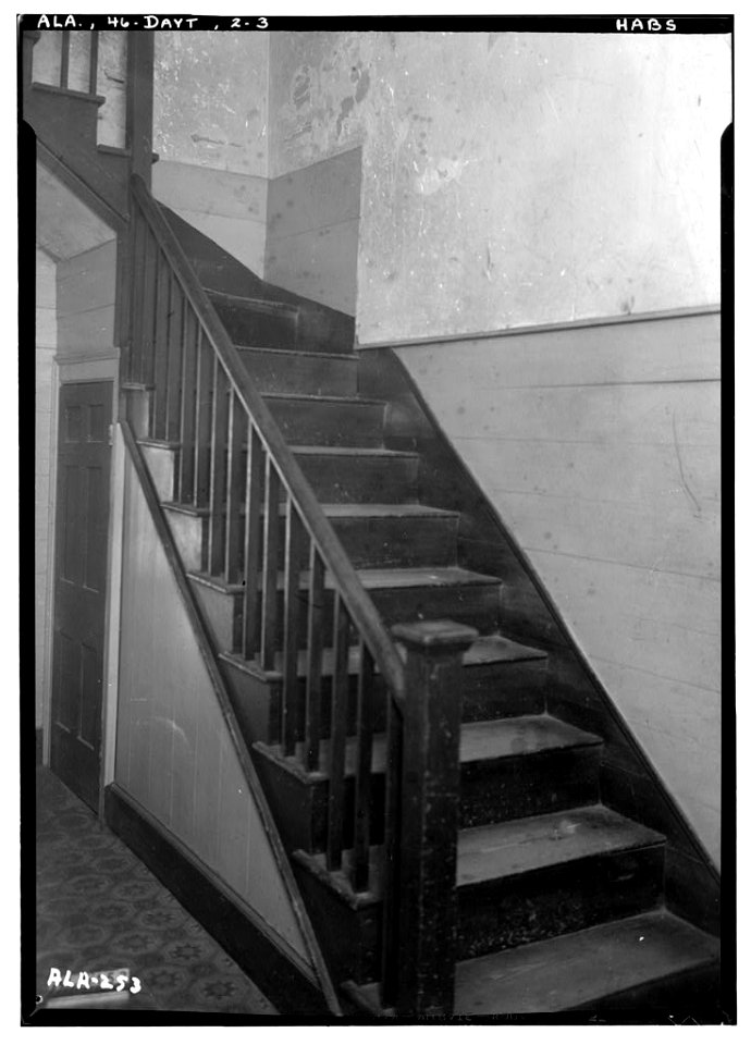 William Poole House STAIR ON SO. WALL OF REAR HALL