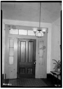 William Poole House 1936 INTERIOR VIEW OF FRONT HALL DOOR, FIRST FLOOR