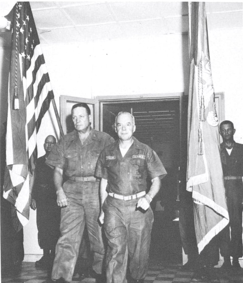 William R. Collins and Lewis W. Walt, Da Nang, Vietnam, 1965